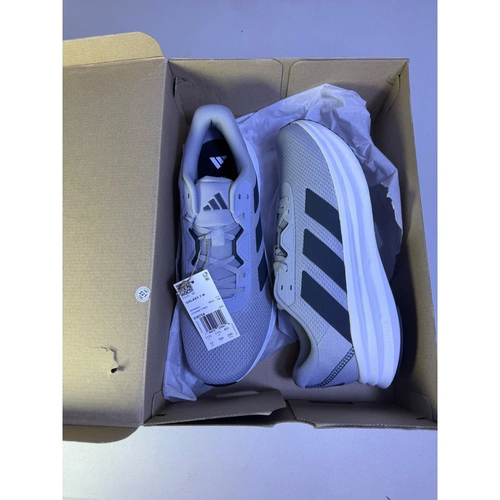 Adidas Galaxy 7 Men's Running Shoes Halo Gray Black Size 12 Cloudfoam ID8754